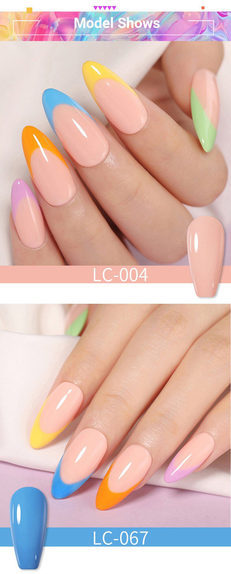 LILYCUTE 7ml Nail Gel Polish Semi Permanent Gel Varnish Base Top Coat UV LED Gel Varnish Soak Off Nail Art Gel Nail Polish