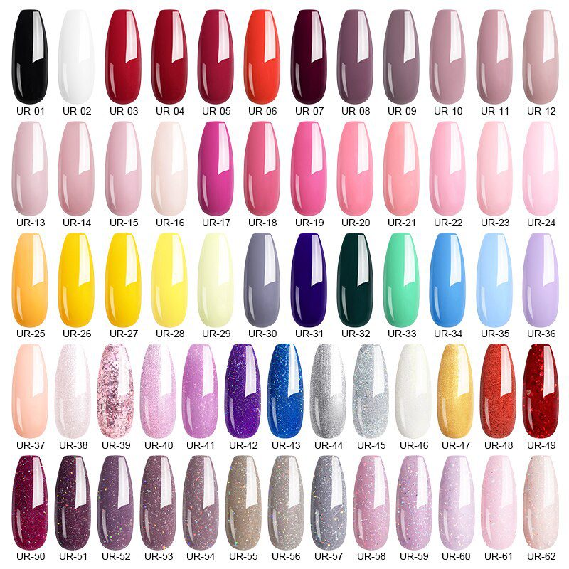 UR SUGAR 7.5ml Glitter UV Gel Nail Polish Glitter Sequins Soak Off UV Gel Varnish Colorful Nail Gel Polish DIY Nail Art Polish