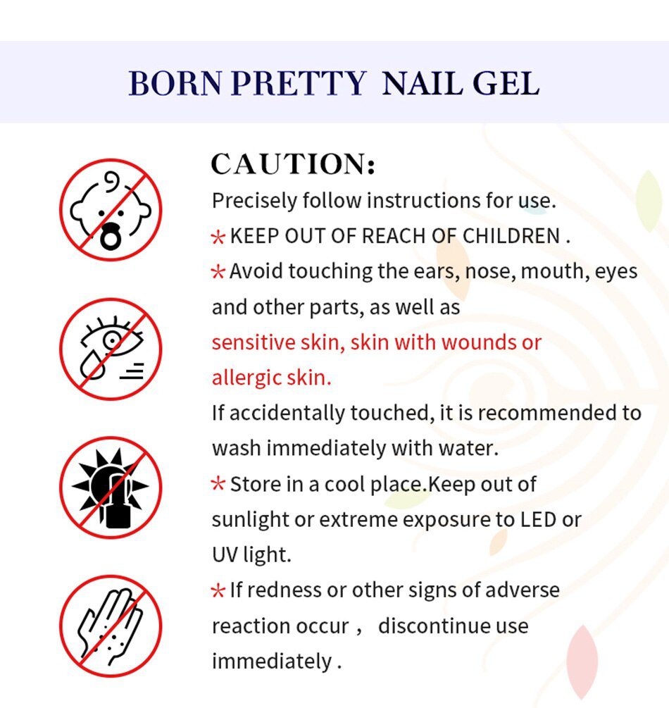 BORN PRETTY 10ml Gel Nail Polish Red Nude Nail Gel Semi Permanent Solid Nail Gel Varnish Soak Off UV Gel for Base Top Coat