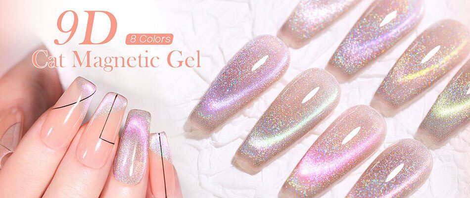 BORN PRETTY 1 Bottle 7ml Reflective Top Coat Function Gel Glitter Silver Holographic Gel Soak Off Nail Art UV Gel Varnish