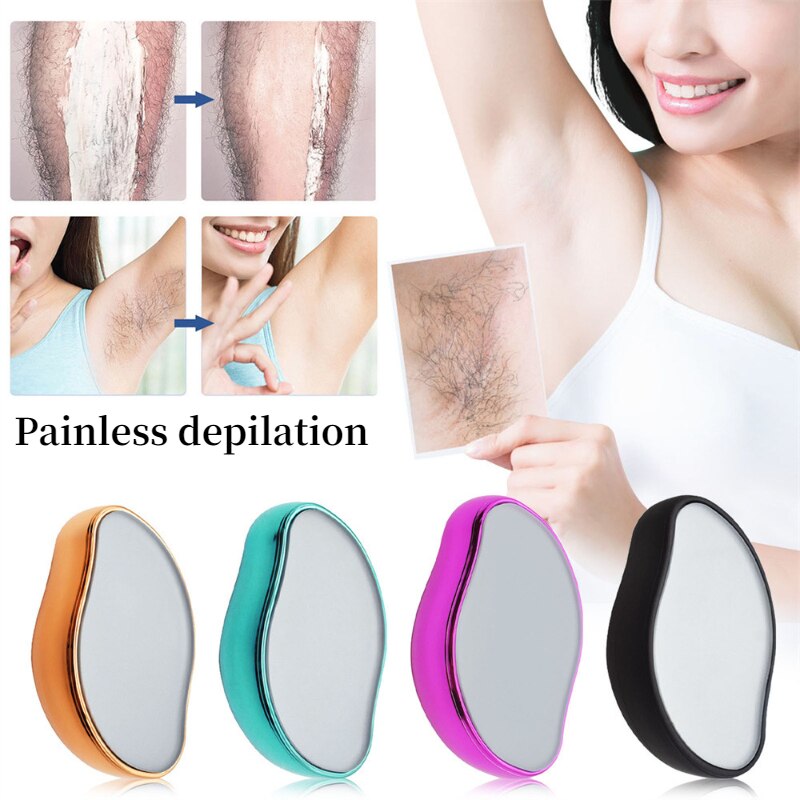 Painless Hot Crystal Physical Hair Removal Epilator Reusable Eraser Glass Hair Remover Easy Cleaning Body Care Depilation Tool