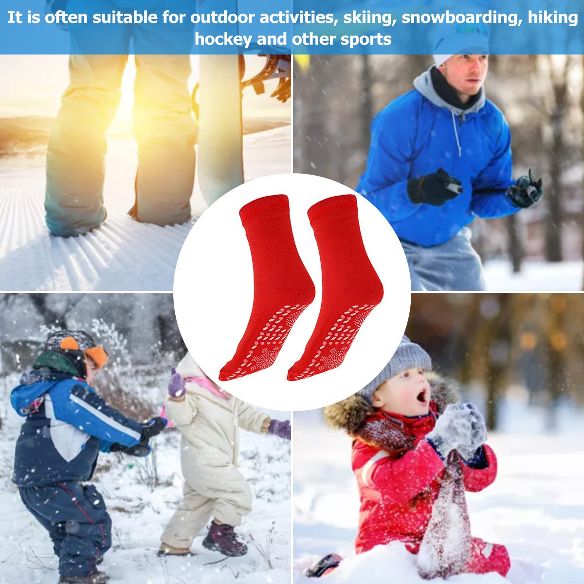 Self-Heating Socks Anti-Fatigue Winter Outdoor Warm Heat Insulated Socks Thermal Socks for Hiking Camping Cycling Skiing