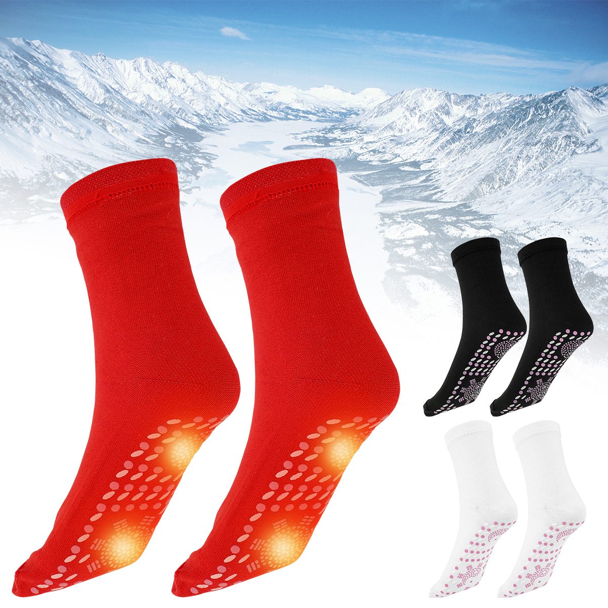 Self-Heating Socks Anti-Fatigue Winter Outdoor Warm Heat Insulated Socks Thermal Socks for Hiking Camping Cycling Skiing