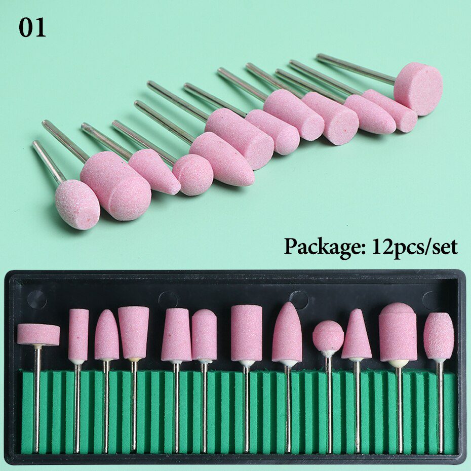 Professional Nail Drill Machine Electric Manicure Milling Cutter Set Nail Files Drill Bits Gel Polish Remover Tools TRHBS-011P-1