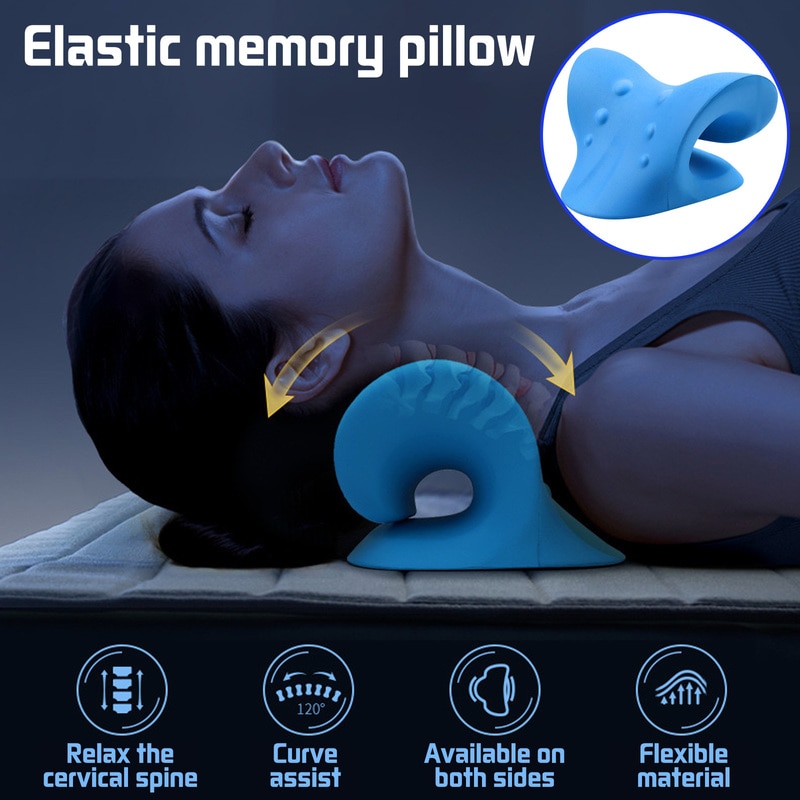 Neck And Shoulder Relaxer Neck Strecher Pillow Relief Traction Therapy Correction Stretching For Pain Relief Cervical Spine