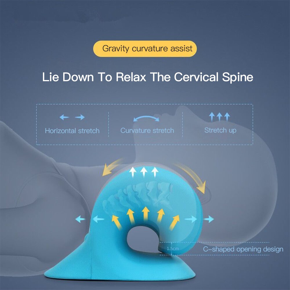 Neck And Shoulder Relaxer Neck Strecher Pillow Relief Traction Therapy Correction Stretching For Pain Relief Cervical Spine