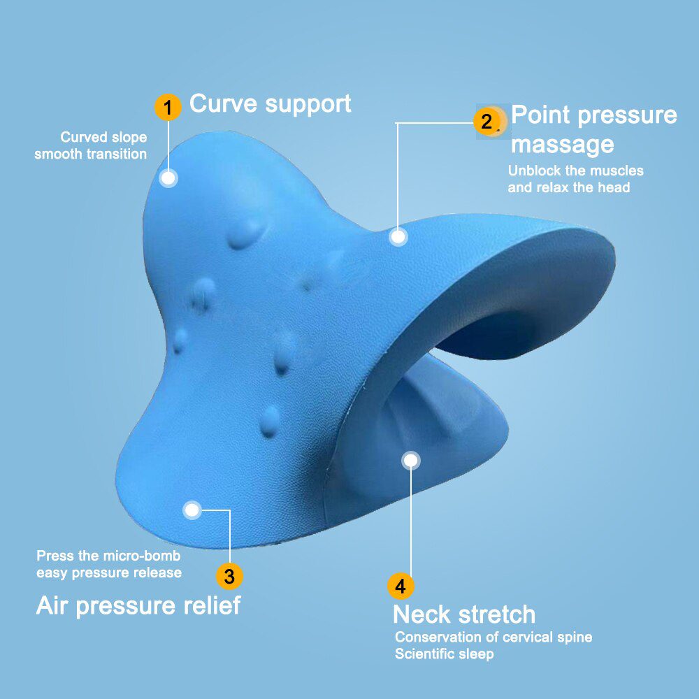 Neck And Shoulder Relaxer Neck Strecher Pillow Relief Traction Therapy Correction Stretching For Pain Relief Cervical Spine