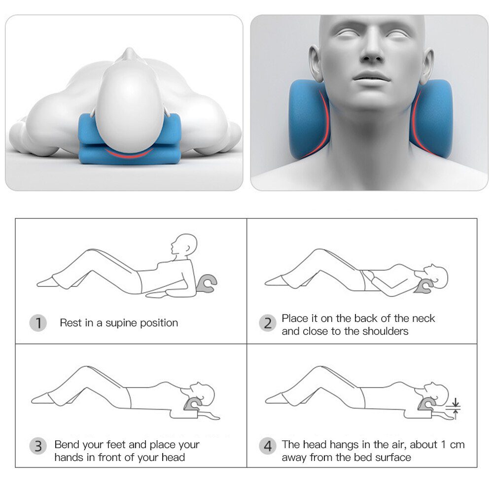 Neck And Shoulder Relaxer Neck Strecher Pillow Relief Traction Therapy Correction Stretching For Pain Relief Cervical Spine