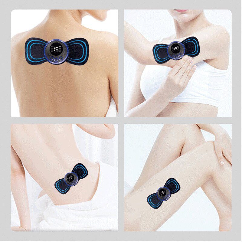 EMS Mini Portable Electric Pulse Neck Massager Cervical Back Muscle Pain Relief Tool Shoulder Leg Body Massage Relax Cushion