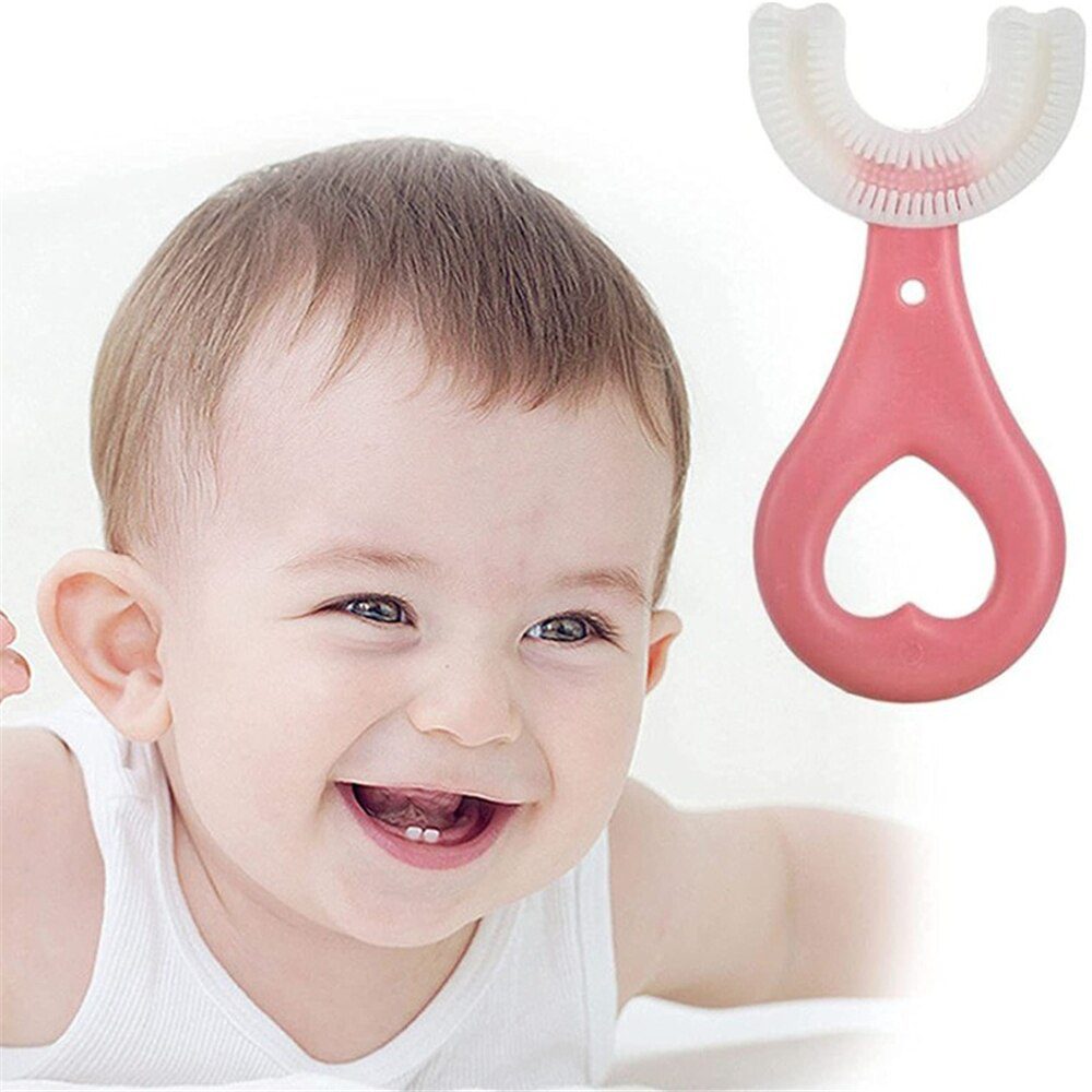 Toothbrush Children 360 Degree U-shaped Child Toothbrush Teethers Brush Silicone Kids Teeth Oral Care Cleaning