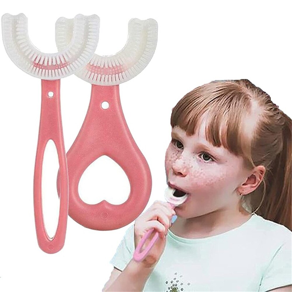 Toothbrush Children 360 Degree U-shaped Child Toothbrush Teethers Brush Silicone Kids Teeth Oral Care Cleaning