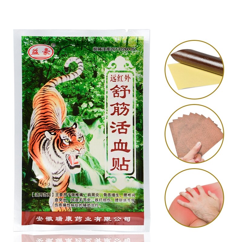8Pcs Tiger Balm Plaster Hot Back Pain Patch Creatine Muscle Pains and Articular Arthritis Joint Knee Medical Plaster Health Care