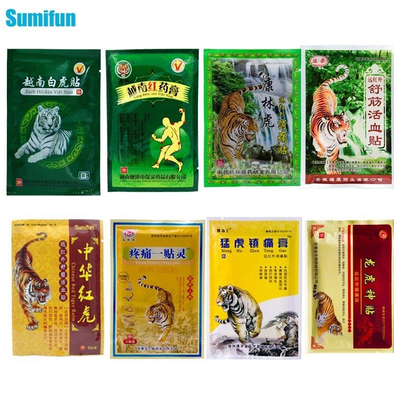 8Pcs Tiger Balm Plaster Hot Back Pain Patch Creatine Muscle Pains and Articular Arthritis Joint Knee Medical Plaster Health Care