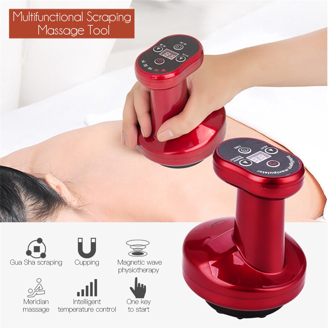 CkeyIN Body Shaping Massager Electric Heat Cupping Gua Sha Scrapping Massage Negative Pressure Back Detoxification Rechargeable