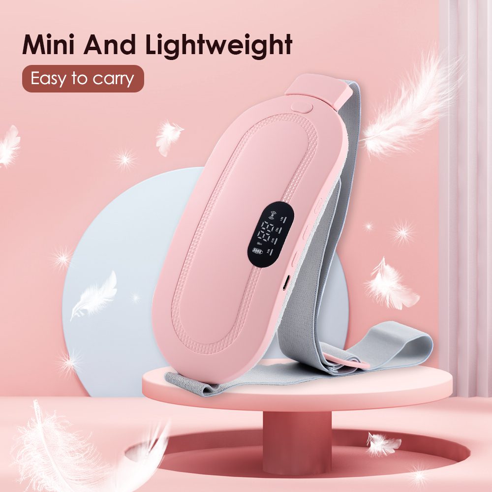 Wireless Warm Palace Belt With LCD Display Heating Pad Relieve Lady Menstrual Pain Hot Compress Massager Electric Waist Device