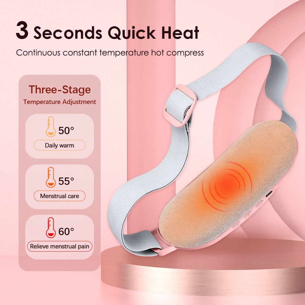 Wireless Warm Palace Belt With LCD Display Heating Pad Relieve Lady Menstrual Pain Hot Compress Massager Electric Waist Device