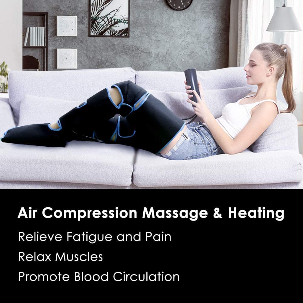 Foot air pressure leg massager promotes blood circulation, body massager, muscle relaxation, lymphatic drainage device 360°