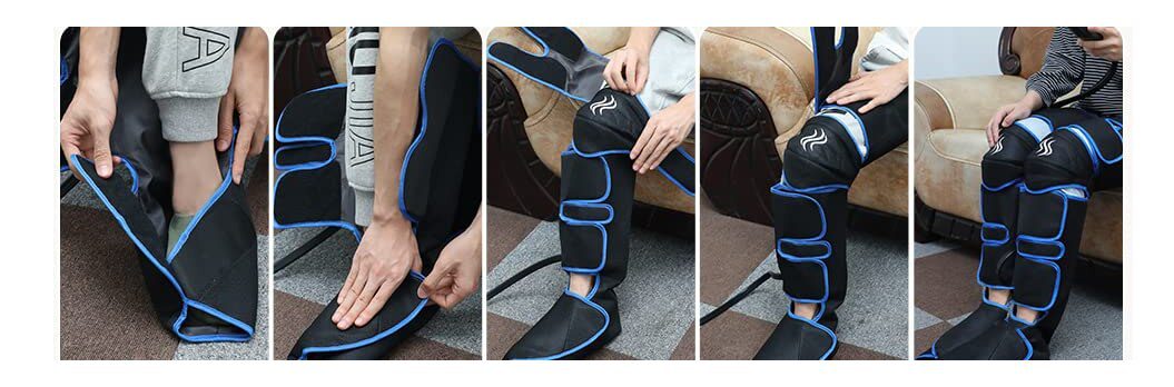 Foot air pressure leg massager promotes blood circulation, body massager, muscle relaxation, lymphatic drainage device 360°