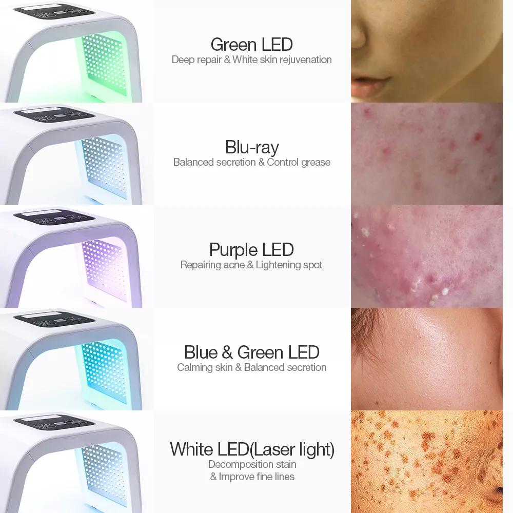 7-color PDT LED photon heating threatens face and body facial mask machine salon for household skin rejuvenation and acne skin c