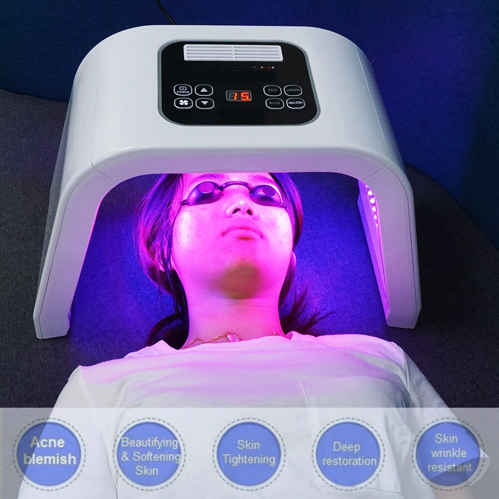 7-color PDT LED photon heating threatens face and body facial mask machine salon for household skin rejuvenation and acne skin c