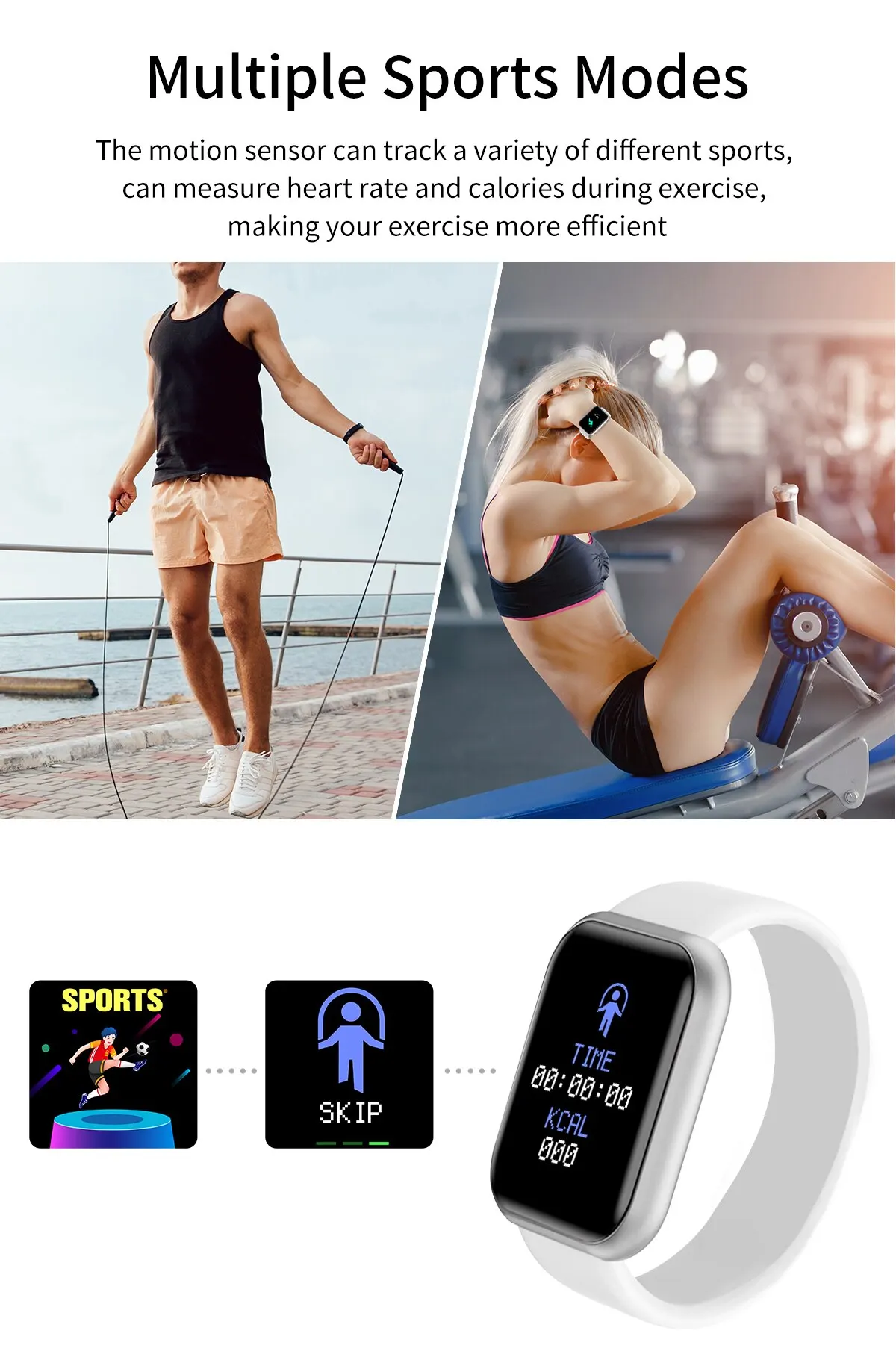 Y68 Real Step Count Fashion Smart Sports Watch Fitness Tracker Sports Watch Android IOS Smart Bracelet