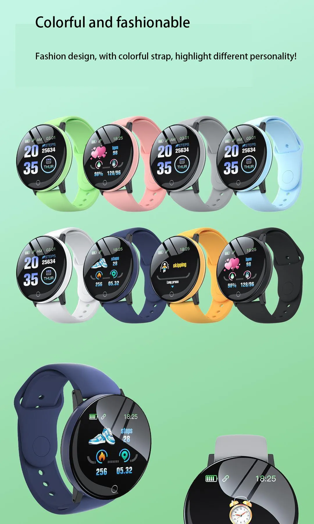 B41 Real Stepcount Smart Watch Multi Function Step Connected Smart Watch For Men And Women Suitable For And Android