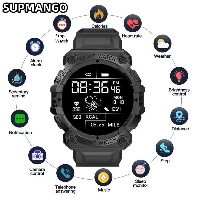 B33 Real Stepcount Smart Watch Multi Function Step Connected Smart Watch For Men And Women Suitable For And Android