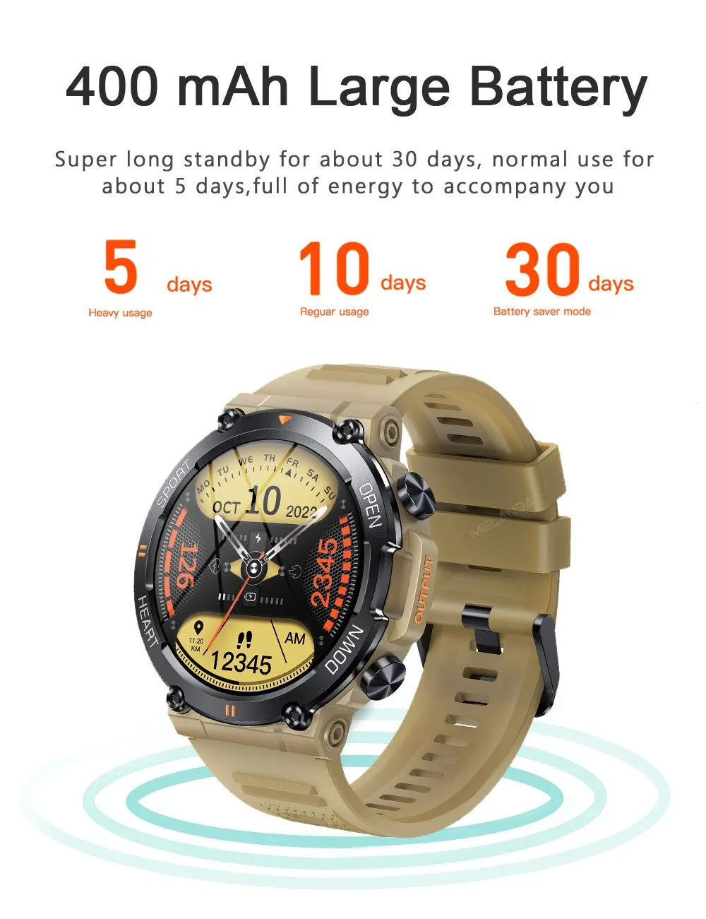 1.39 Inch HD Bluetooth Call Smart Watch Men Sports Fitness Tracker Heart Monitor 400mAh Smartwatch For XIAOMI Android IOS K56
