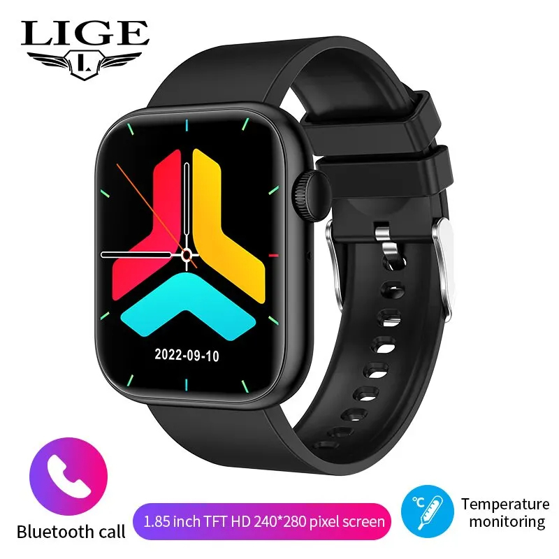 LIGE Smart Watch For Women Full Touch Screen Bluetooth Call Waterproof Watches Sport Fitness Tracker Smartwatch Lady Reloj Mujer
