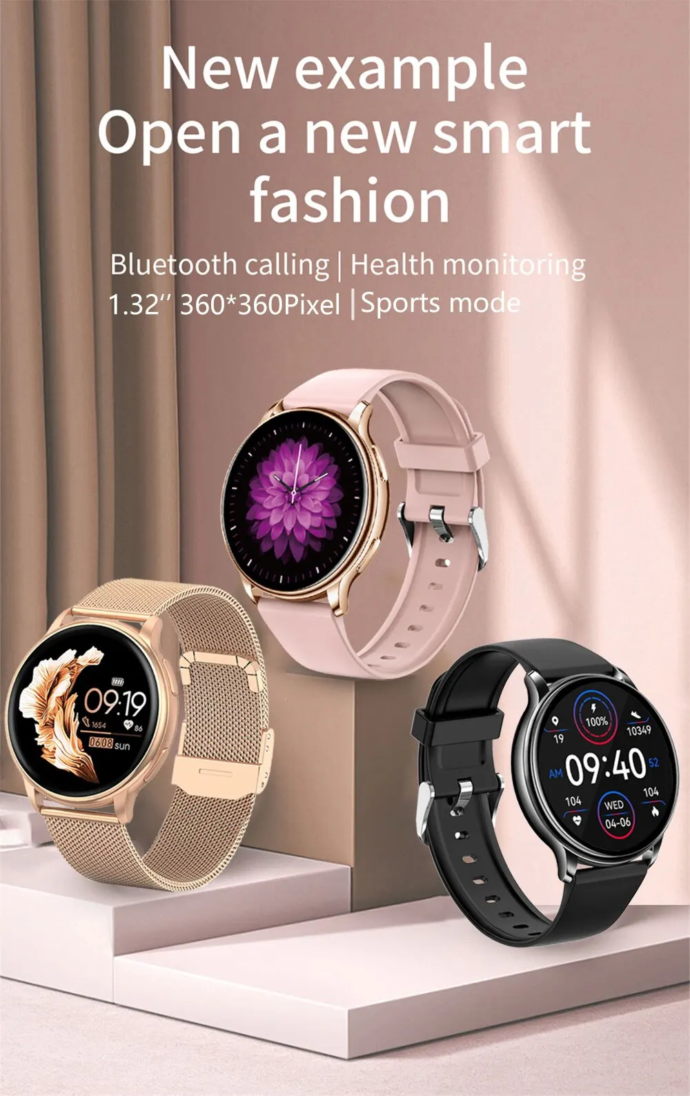 2023 Bluetooth Call Smart Watch Women Custom Dial Watches Men Sports Fitness Tracker Heart Rate Smartwatch For Android IOS G35