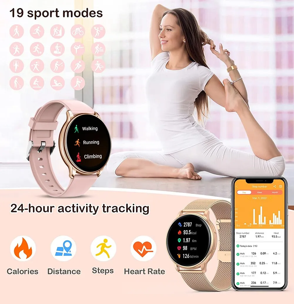 2023 Bluetooth Call Smart Watch Women Custom Dial Watches Men Sports Fitness Tracker Heart Rate Smartwatch For Android IOS G35