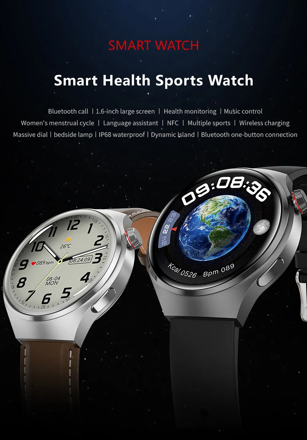 For Huawei GT4 PRO Smart Watch Men Watch 4 Pro AMOLED HD Screen Bluetooth Call GPS NFC Heart rate BloodSugar SmartWatch 2023 New