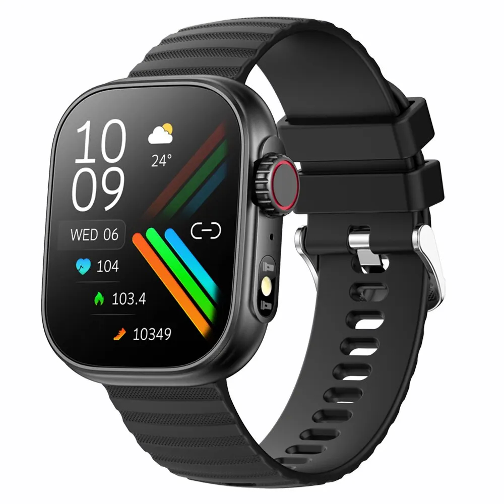 SENBONO Smart Watch Men Women LED Flashlight 100+ Sport Modes Fitness Tracker Body Temperature 2.01” Screen Smartwatch Men Women