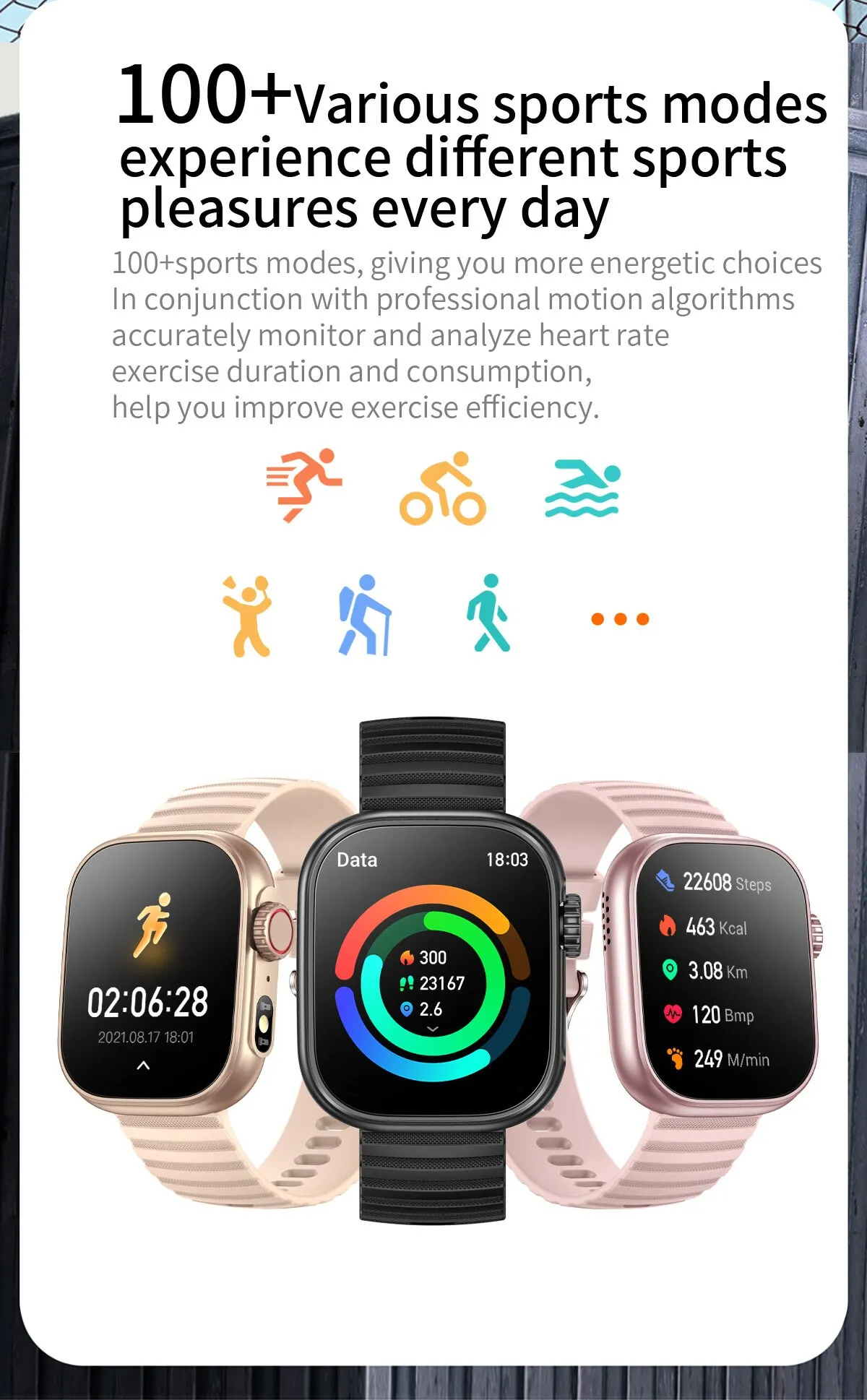 SENBONO Smart Watch Men Women LED Flashlight 100+ Sport Modes Fitness Tracker Body Temperature 2.01” Screen Smartwatch Men Women SENBONO Smart Watch Men Women LED Flashlight 100+ Sport Modes Fitness Tracker Body Temperature 2.01” Screen Smartwatch Men Women