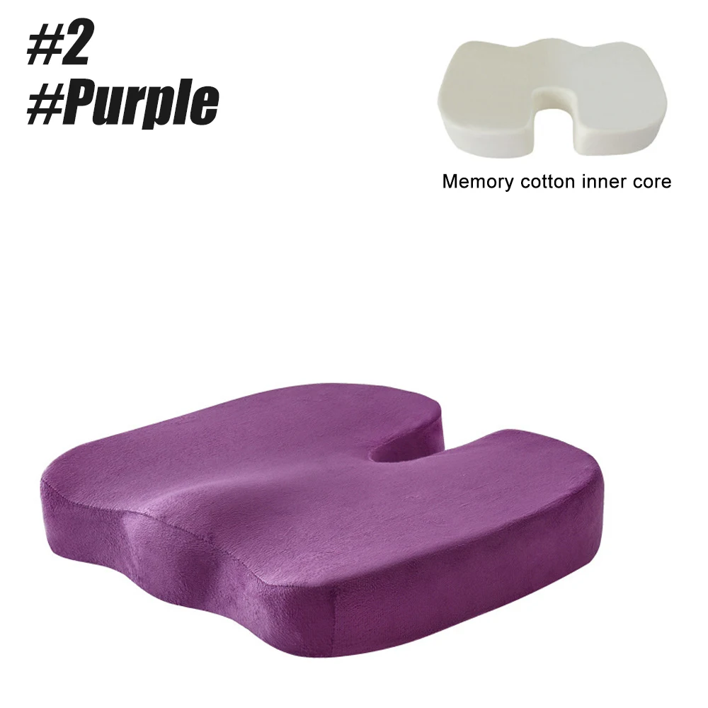 Travel Coccyx Seat Cushion Memory Foam U-Shaped Pillow for Chair Cushion Pad Car Office Hip Support Massage Orthopedic Pillow