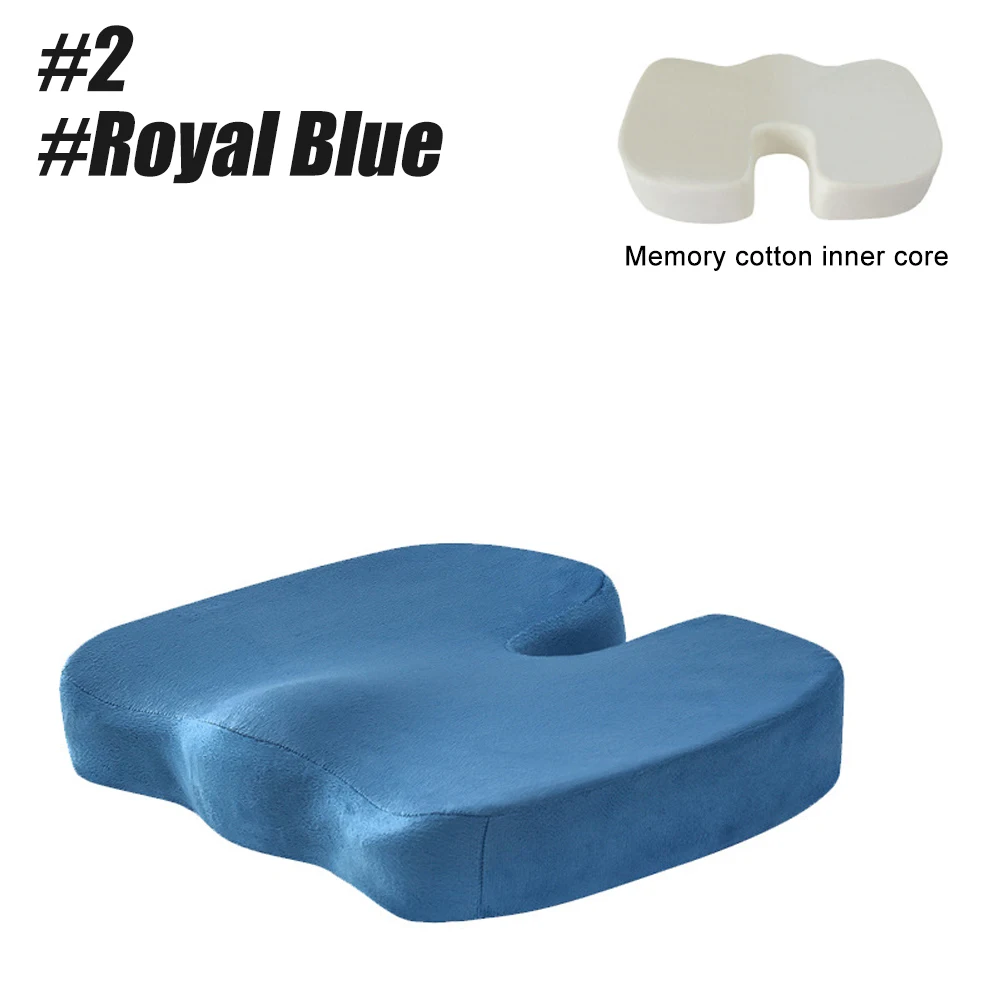 Travel Coccyx Seat Cushion Memory Foam U-Shaped Pillow for Chair Cushion Pad Car Office Hip Support Massage Orthopedic Pillow