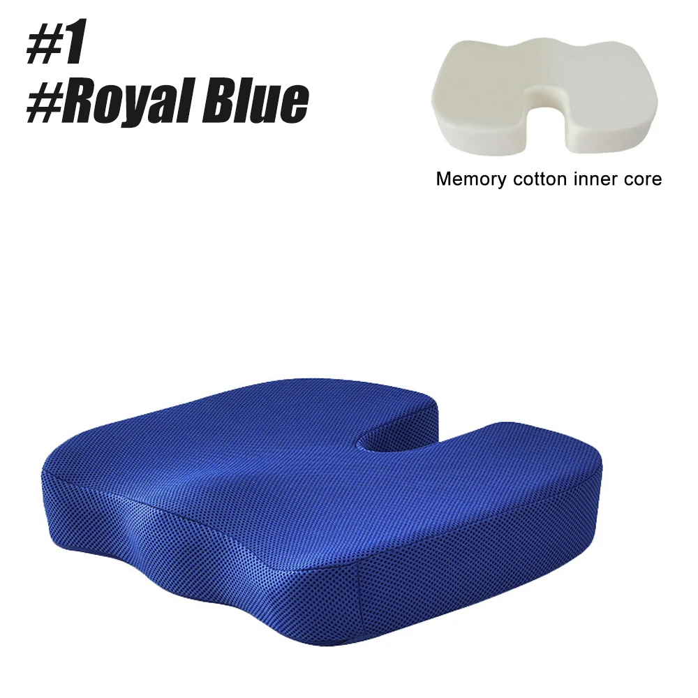 Travel Coccyx Seat Cushion Memory Foam U-Shaped Pillow for Chair Cushion Pad Car Office Hip Support Massage Orthopedic Pillow