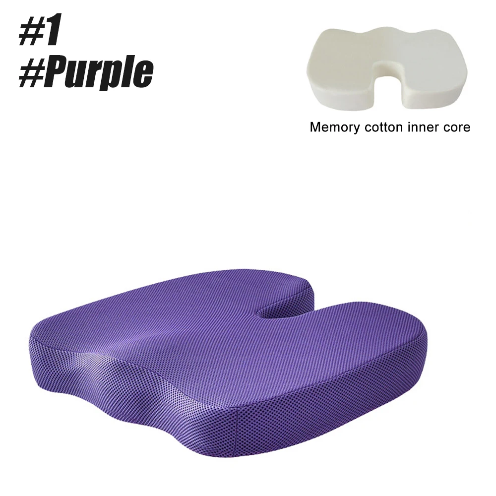 Travel Coccyx Seat Cushion Memory Foam U-Shaped Pillow for Chair Cushion Pad Car Office Hip Support Massage Orthopedic Pillow
