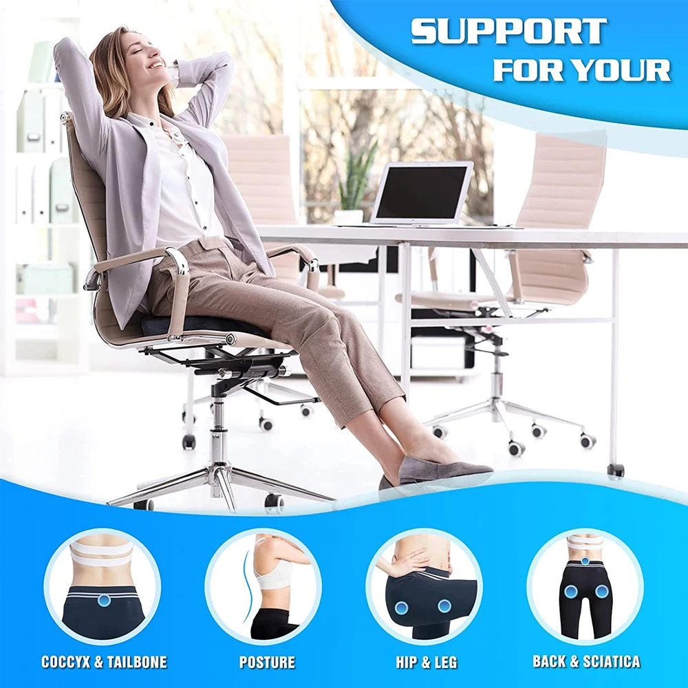 Travel Coccyx Seat Cushion Memory Foam U-Shaped Pillow for Chair Cushion Pad Car Office Hip Support Massage Orthopedic Pillow