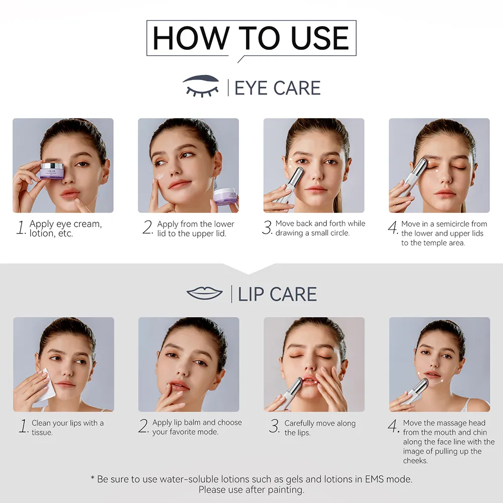 ANLAN EMS Eye Beauty Device Microcurrent Anti Wrinkle Remove Eye Bags Dark Circles Light Therapy Eye Lifting Massage Instrument