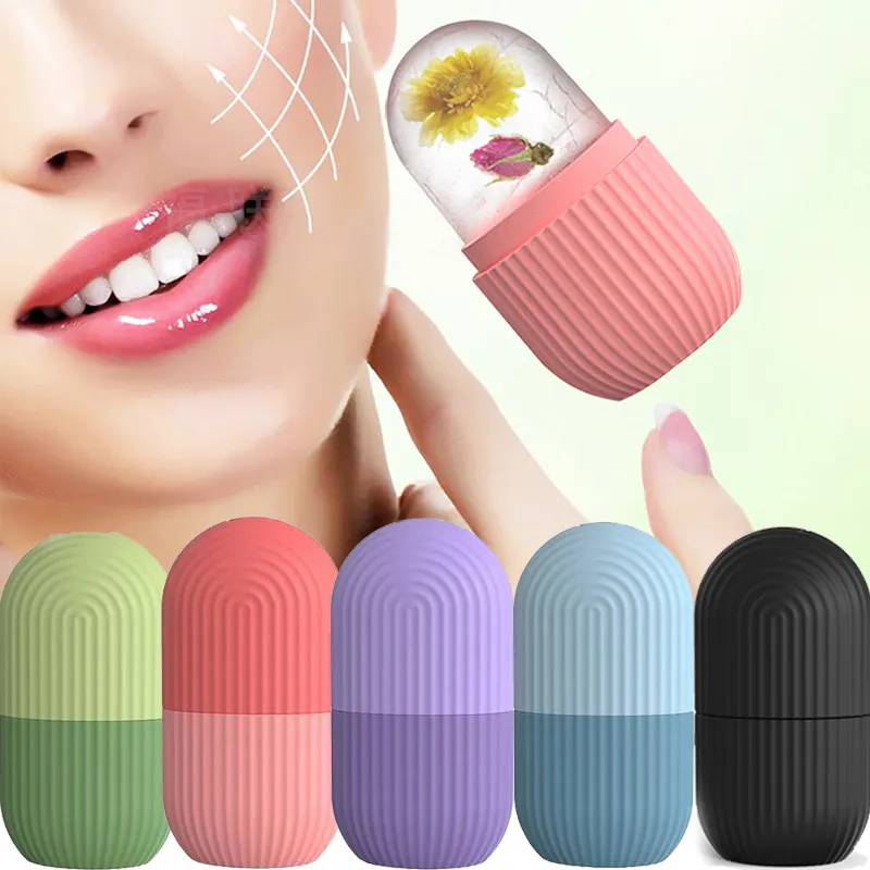 Silicone Ice Cube Trays Beauty Lifting Ice Ball Face Massager Contouring Eye Roller Facial Treatment Reduce Acne Skin Care Tool