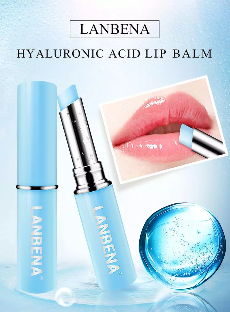 LANBENA Hyaluronic Acid Lip Balm Lip Plumper Lips Moisturizing Reduce Fine Lines Relieve Dryness Protection Lip