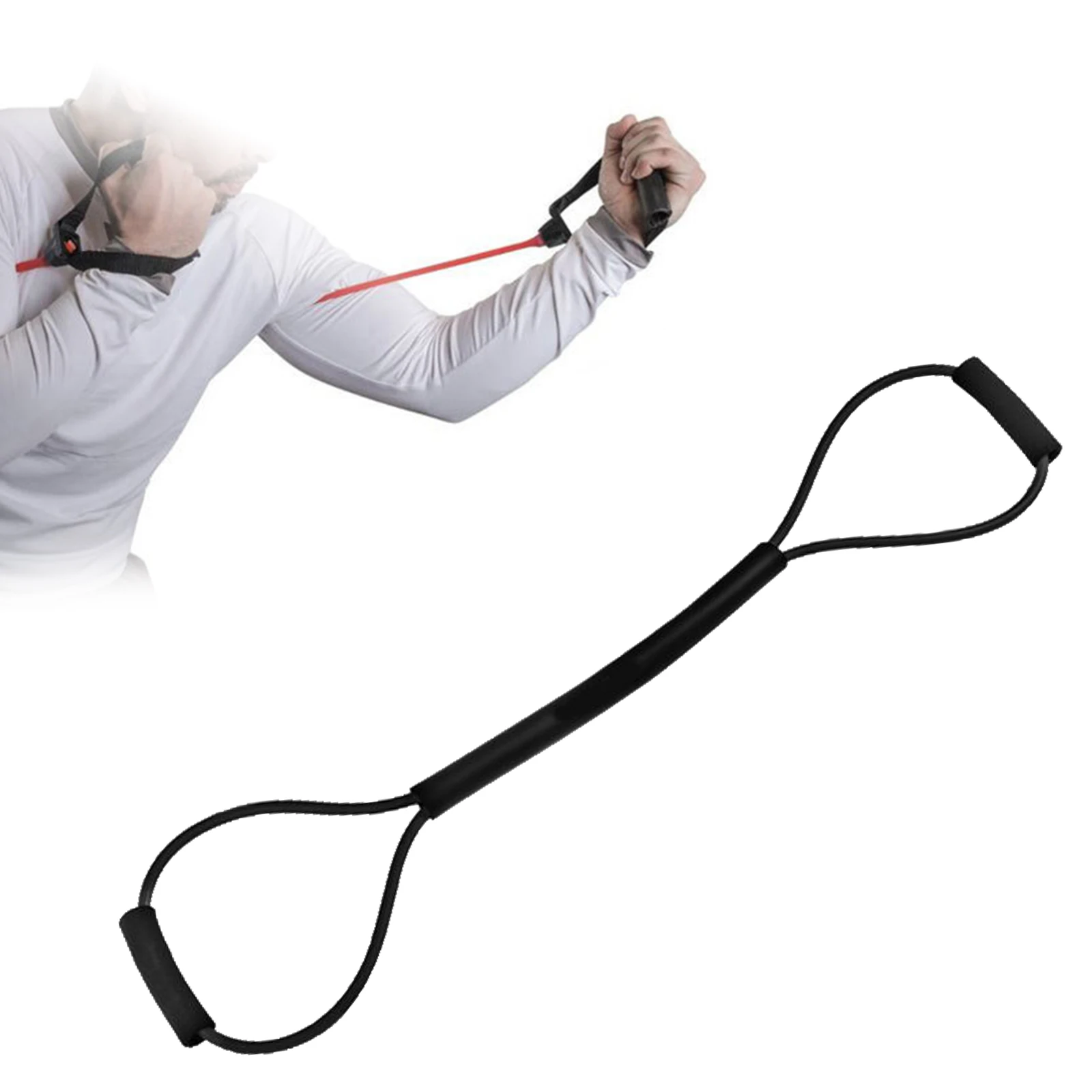Resistance Bands Shadow Boxing Gym Indoor Pull Rope Home Black 35LB Yoga Elastic Tension Rope Fitness women fitness Latex Band