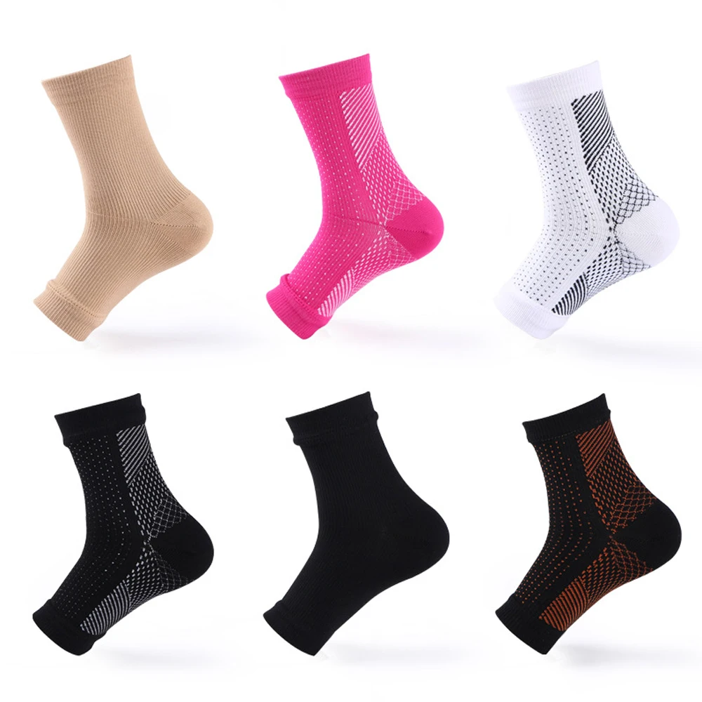 1Pair Nano Socks Neuropathy Socks Compression Sleeve For Ankle Swelling,Plantar Fasciitis,Neuropathy - Nano Brace For Women Men