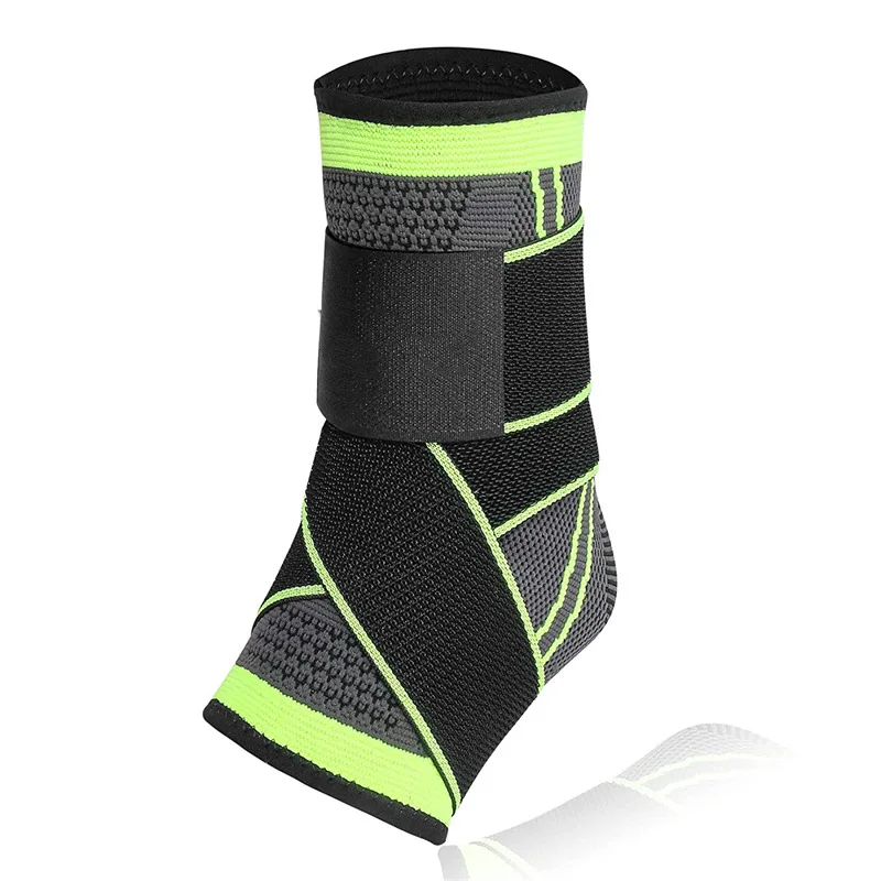 Adjustable Ankle Support Compression Ankle Brace Protector for Running Soccer Basketball Nylon Knitted Gym Bandage Ankle Strap