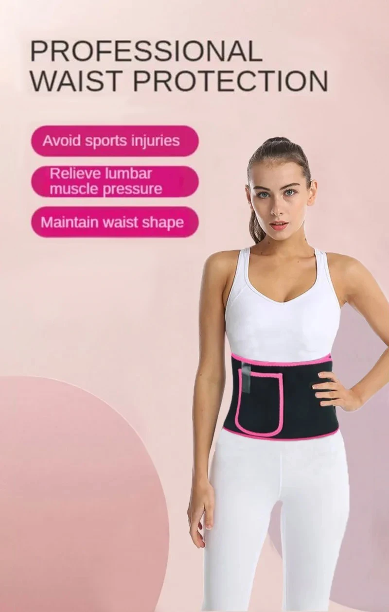 Sports Sweat Burst Waist Support Belt Shape Running Durable Waist Abdominal Fat Burning Training Belt Sauna Set Waist Trimmer