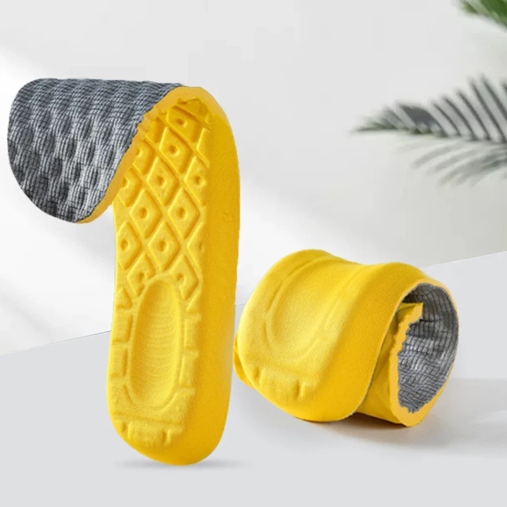 4Pcs Soft Latex Memory Foam Insoles Women Men Sport Running Foot Support Shoe Pad Breathable Orthopedic Feet Care Insert Cushion