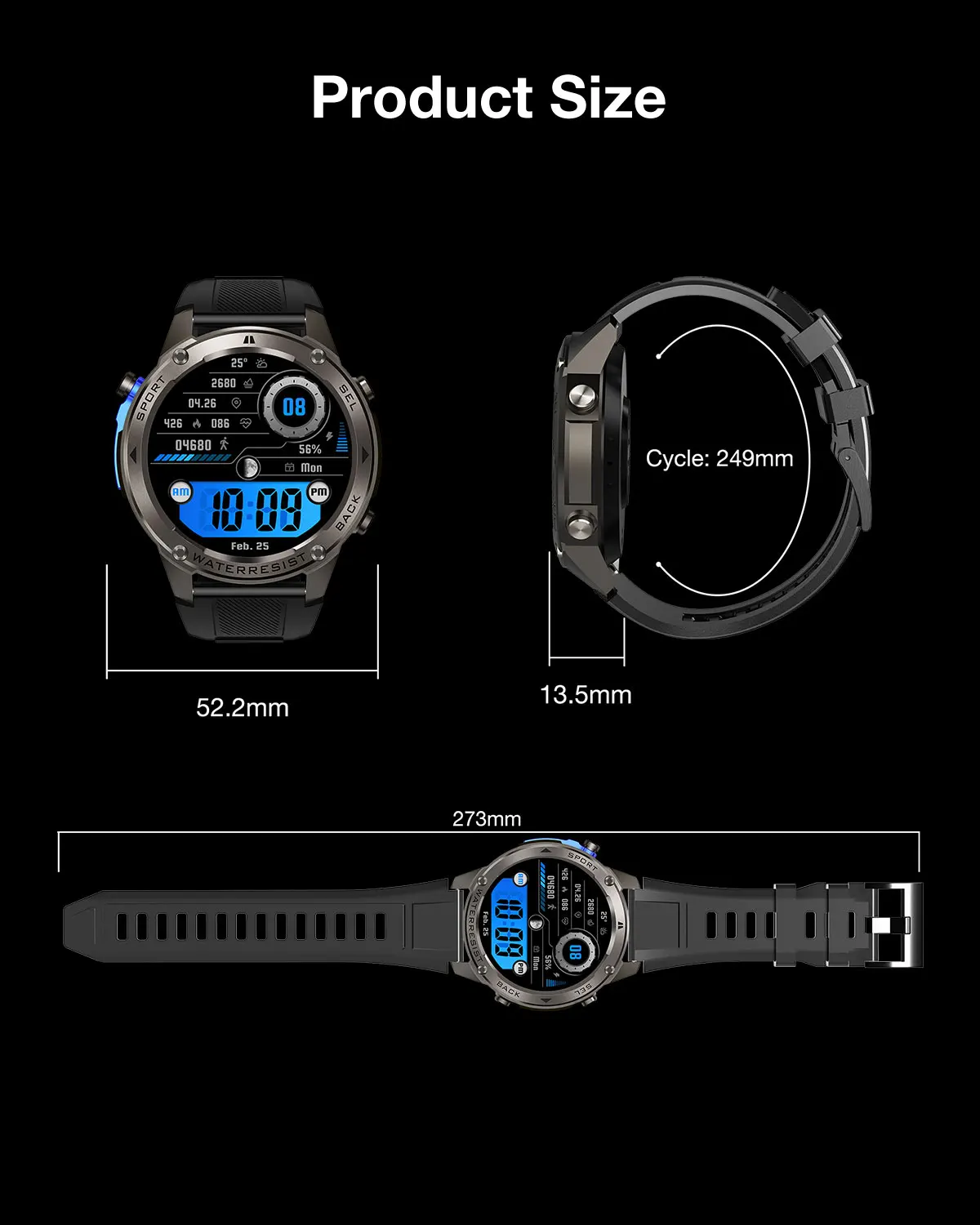 BlitzWolf BW-Voyager1 1.43 inch AMOLED Double Straps Compass & Barometer 10ATM Waterproof bluetooth Call Heart Rate Smart Watch BlitzWolf BW-Voyager1 1.43 inch AMOLED Double Straps Compass & Barometer 10ATM Waterproof bluetooth Call Heart Rate Smart Watch